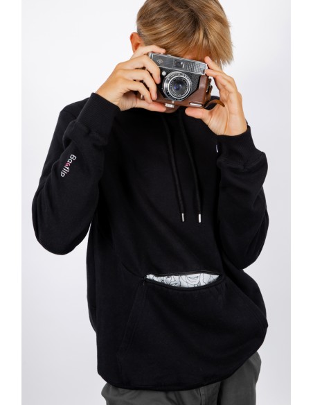 BAGFLIP COTON BIO - Modèle CAZV noir en collaboration avec l'Artiste CAZ