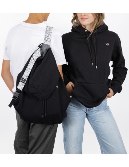 BAGFLIP COTON BIO - Modèle CAZV noir en collaboration avec l'Artiste CAZ