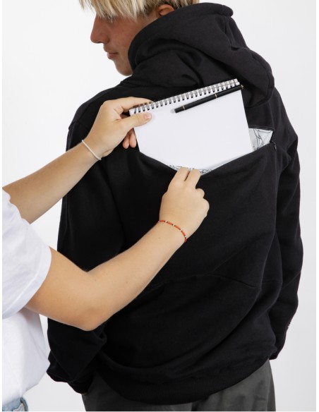 BAGFLIP COTON BIO - Modèle CAZV noir en collaboration avec l'Artiste CAZ